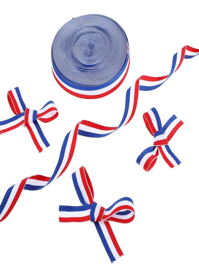Tenare 100 Pcs Patriotic Gift Cellophane Bags Bulk Plastic Red White Blue American Favor Flag Cellophane Bags 4th of July Treat Goodie Candy Pouches with Ribbon for Veterans Party Favors - Image 3